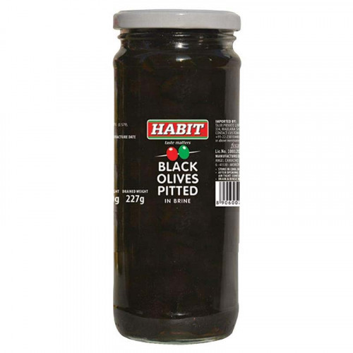 Habit Olive Black Pitted-450g
