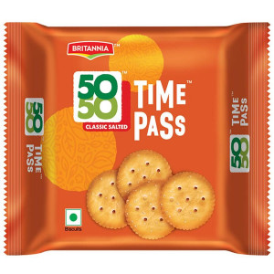 Britannia 50-50 Time Pass Simply Salted Biscuits