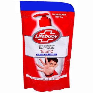 Lifeboy Handwash Total10 Pouch-185ml