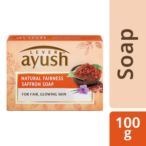 Lever Ayush Natural Fair Saffron Soap-100g
