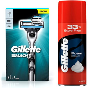 Gillette Mach3 Shaving Razor+ Free Foam