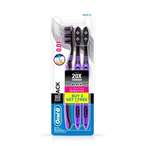 Oral-B Ultrathin Black Sensitive Toothbrush-(Buy 2 Get 1 Free)
