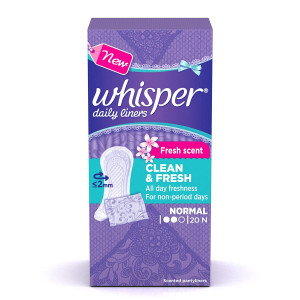 Whisper Daily Liners Fresh Scents-20s
