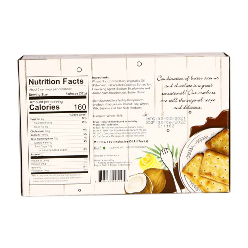Jans Butter Coconut Choco Crackers-96g