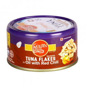 Golden Prize Tuna Flakes In Oil Red Chilli-185g