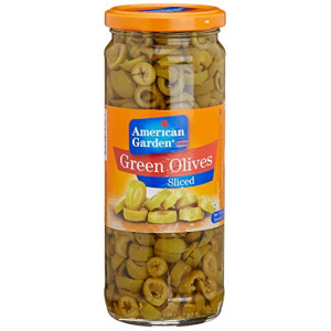 American Garden Olives Green - Sliced 450g