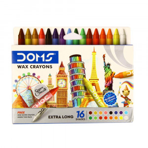 Doms Wax Crayons Extra Long-16 Shades