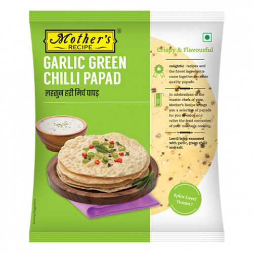 Mothers Recipe Crispy Garlic Green Chilli Papad