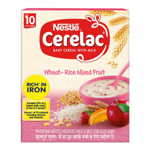 Nestle Cerelac Stage 3 Wheat Rice Mixed Fruits Poshan