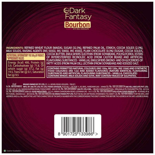 Sunfeast Dark Fantasy Bourbon Cream Biscuit